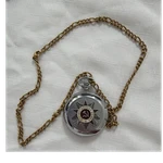 Molnija Full Hunter Mechanical Manual Pocket Watch Silver Roman Dial W/ Chain. Fixed Price $102.50.