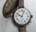 Antique Sterling Silver WW1 Officers Hunter Style Wrist Watch - Spares Repairs. Fixed Price $295.53.