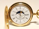 Vintage Luxury Swiss Men's Gold Plated Pocket Quartz Moon Phase Watch "royal". Fixed Price $245.00.