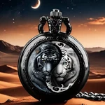 Tigers Vintage Quartz Pocket Watch With Chain Pendent Gothic. Fixed Price $18.00.