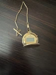 Vintage Armitron Gold Tone Digital Alarm Quartz Pocket Watch With T-bar Chain. Fixed Price $20.00.