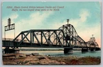 Postcard: Illinois Central Bridge, Divided Back, Ca. 1907-1915, Unposted. Fixed Price $5.60.