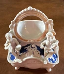 Antique Porcelain Pocket Watch Display Stand Rest Cherubs Trinket Tray As. Fixed Price $34.00.