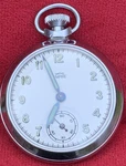 Vintage Smiths Empire Pocket Watch White Dial 51MM Hand Wind Working Chrome Case. Fixed Price $60.41.