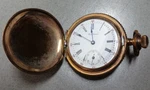 1901 Waltham Pocket Watch Gf Hunter Case Rnning Cond Seaside Model 1891 0S 7 Jwl. Fixed Price $159.99.