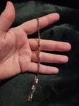 C. 1890 Antique Victorian 2-TONE Link Fob / Watch Chain Signed 13 Inches. Fixed Price $43.00.