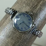 Vintage Antique Bowman Ladies Fvh Silver Expansion Mechanical Wind Watch 5 3/4". Fixed Price $104.96.