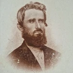 Antique Photo Cabinet Card Handsome Man Mustache Beard Macon Missouri C1885-1892. Fixed Price $12.95.