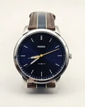Fossil FS5554 Men's Watch Blue Dial, Brown / Stripe Leather Strap Sweet !!. Fixed Price $47.99.
