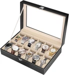 12 Slots Pu Leather Wrist Watch Display Box Storage Holder Organizer Case Hot. Fixed Price $20.99.