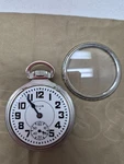 Elgin Bw Raymond 21 Jewel 16S Gold Flashed Railroad Pocket Watch Display Back.. Fixed Price $375.55.