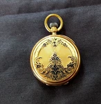 Antique 14 Kt Remontoir Pocket Watch Ancre Ligne Droite 15 Rubis Sept 1881. Fixed Price $4500.00.