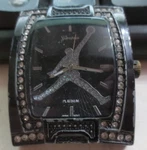 Geneva Platinum Quartz Faux Diamond Air Jordan Design Bling Watch. Fixed Price $10.49.