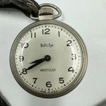 Vintage Westclox Bulls Eye Pocket Watch Men Silver Tone 48MM Manual Wind. Fixed Price $31.99.