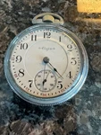 Elgin Pocket Watch, Railroad Style Stainless Case,. Fixed Price $65.00.