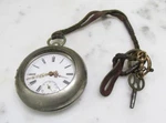 Antique Private Label Key Wound Pocket Watch W/ 800 Silver Case 13-B1106. Fixed Price $199.99.