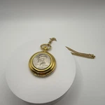 Vintage Colibri Pocket Watch With 1997 Kennedy Coin. Fixed Price $45.00.