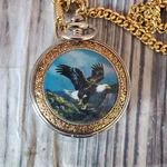 Vintage Franklin Mint Pocket Watch Alaskan Chilkat Bald Eagle-ted Blaylock. Fixed Price $26.95.