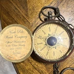 North Pole Watch Company 15J Full Hunter Mechanical Pocket W/ Chain 460146. Fixed Price $99.00.