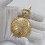 Vintage Timex Gold Tone Mechanical Winding 47.9MM Pocket Watch Ornate Design. Fixed Price $65.00.