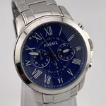 Fossil Grant Watch FS4844 Mens Chronograph 44MM Case Blue Dial Bracelet Quartz. Fixed Price $121.00.