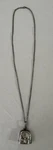 1946 Sterling Silver Birth Record Bell Pendant Necklace 22" Chain 17G. Fixed Price $78.00.