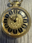 Vintage Bucherer Pocket Watch Gold-tone Roman Numerals Ornate Dial Floral. Fixed Price $158.96.