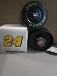 Nascar Jeff Gordon Watch "game Time" Blue Face Collectible Black Tire Tin. Fixed Price $20.00.