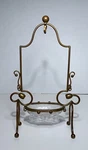 Antique Large French Bronze Double Pocket Watch Holder With Glass Tray. Fixed Price $159.00.