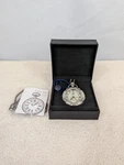 Sewor Quartz Pocket Watch Silver Tone Engraved Case Roman Numerals Vintage Style. Fixed Price $21.64.