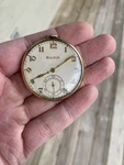1940S Bulova 17AH 15 Jewel Open Faced 44MM Pocket Watch 10K Rolled Gold Electro. Fixed Price $85.00.