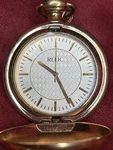 Pocket Watch Relic Gold Tone Case Mens 44MM Chainless New Battery. Fixed Price $20.00.
