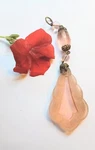 Antique Pocket Watch Pob Large Pink Crystal Pendant Victorian 5 In.. Fixed Price $95.00.
