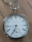 Antique Working 1873 Illinois "hoyt" Victorian Gents Key Wind Pocket Watch 18S. Fixed Price $180.00.