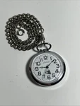 Alfex Swiss Eastman Vintage Railroad Design Pocketwatch With Chain. Fixed Price $25.99.