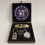 Civil War Confederate Collectible Set Knife Pocket Watch Keychain. Fixed Price $49.99.