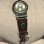 Benrus W1051 Pocket Watch Compass Stainless Steel Silver Dial Quartz Chain. Fixed Price $17.14.