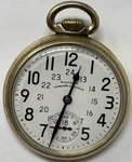1953 Waltham Vanguard, Railroad Pocket Watch, 16S, 23 J. Runs. MW-15. Fixed Price $219.31.