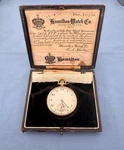 1925 Hamilton 902 Solid 14KT Gold Pocket Watch. Fixed Price $3500.00.