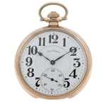 Antique 16S Illinois Railroad Pocket Watch Bunn Special Locomotive 10K Gf. Fixed Price $474.60.
