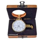 Vintage Brass Pocket Watch With Wooden Box Antique Women Gift. Fixed Price $28.49.