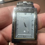 Kenneth Cole Men Watch KC3568 New Battery, Silver, Luminous, Rectangle, Date. Fixed Price $25.99.