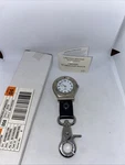 Croton Wilderness Clip Compass Watch Silver Tone Leather Pocket Needs Battery. Fixed Price $5.49.