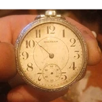 Waltham Royal Silver Mechanical Pocket Watch Arabic Numerals. Fixed Price $140.00.