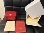 Genuine Omega Red Watch Box Case, Great Condition Full Set, Book, Holder Outer. Fixed Price $139.00.