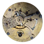 Antique 18S 1879 Rockford Burrlund Key Pocket Watch Movement Jewels. Fixed Price $84.75.