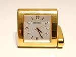 Vintage Luxury Gold Plated Small 50MM Pocket Table Traveling Quartz Watch"seiko". Fixed Price $139.00.