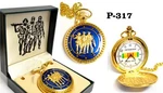 Vietnam War Pocket Watch Three Soldiers Statue Tribute Gold Tone Blue Enamel. Fixed Price $19.99.