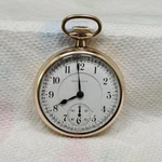 Vintage 1916 Burlington 16S Gold Filled Jewels Pocket Watch * Runs G106. Fixed Price $200.00.