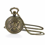 Antique Bronze Tone Skull Crossbones Quartz Pocket Watch Necklace Chain Gift. Fixed Price $10.99.